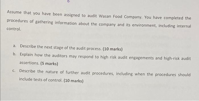 please answer all the question they required Assume that you have been