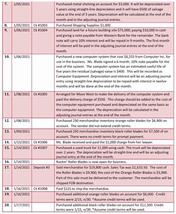 to any previous journal entries. The following are the adjusting journal entries