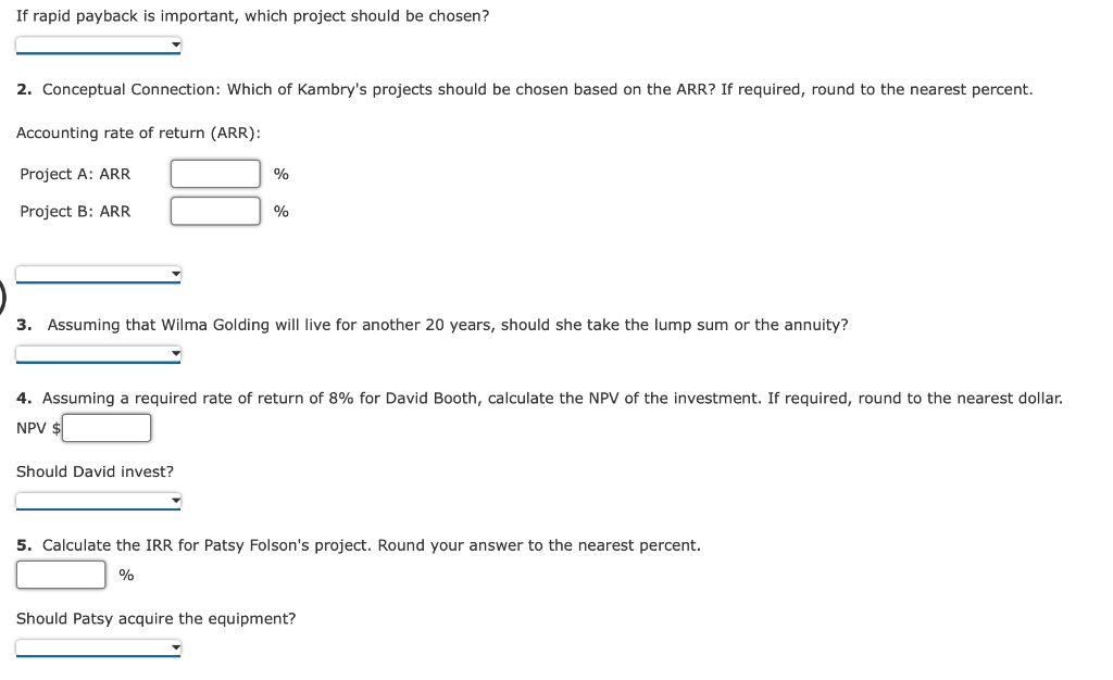 Rate of Return For discount factors use Exhibit 12B.1 and Exhibit 12B.