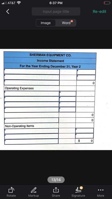 Problem 7-21A Multistep income statement and balance sheet LO 7-1, 7-5 Use