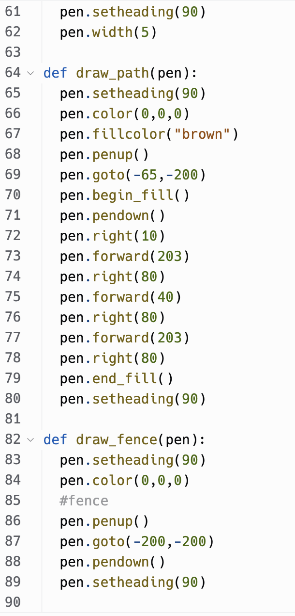 draw_window(my_turtle, 75, 15,"square") } \\ 246 & \text { draw_sun(my_turtle, 200, 160,50)