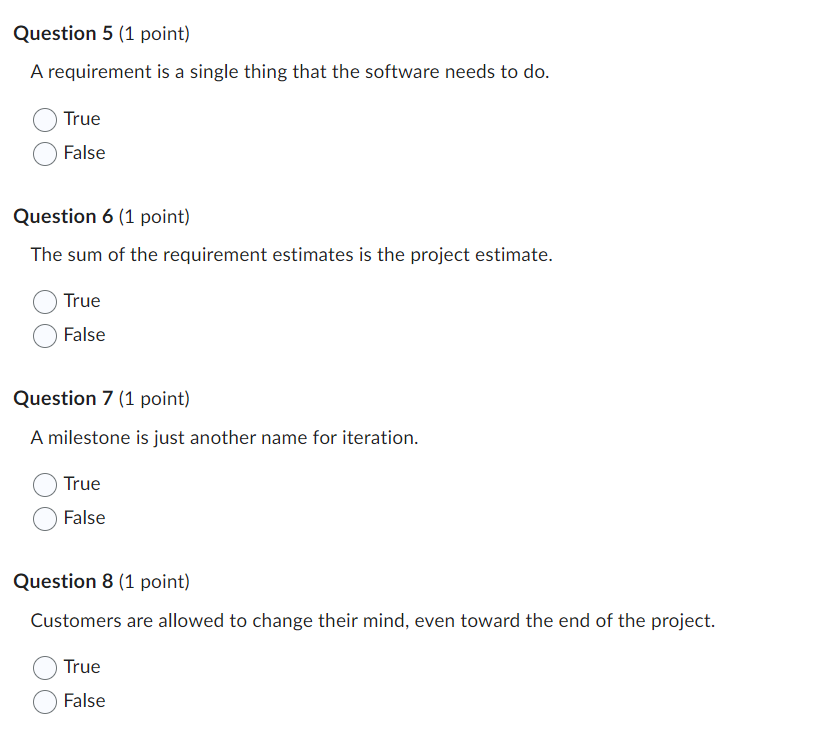  A requirement is a single thing that the software needs to