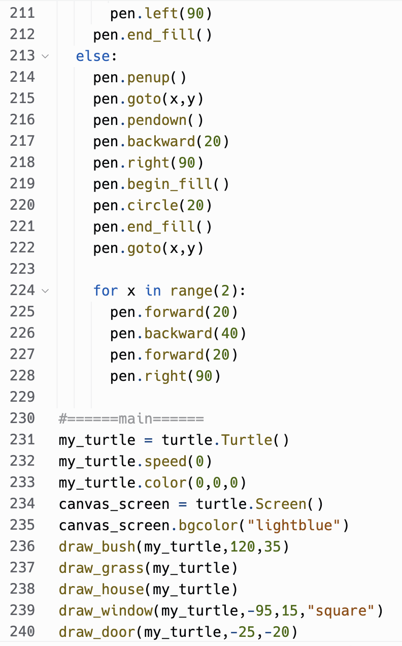 Turtle House and run the code to see what it does. Instructions