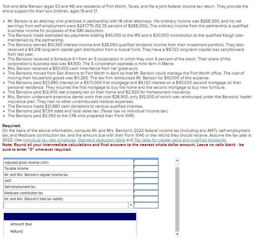 PLEASE ANSWER ALL 8 Parts and show work if possible! Tom
