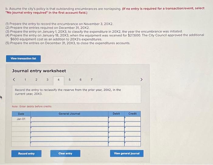 the encumbrance reserve for the equipment ordered on November 3 , 202.