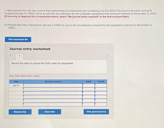 transaction/event, select "No journal entry required" in the first account field.) (1)
