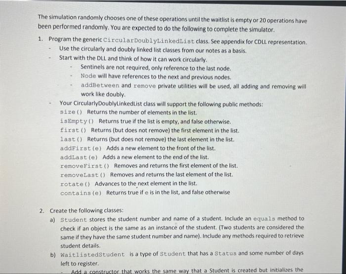 comment in every file. - Document the classes using Javadoc notation. -