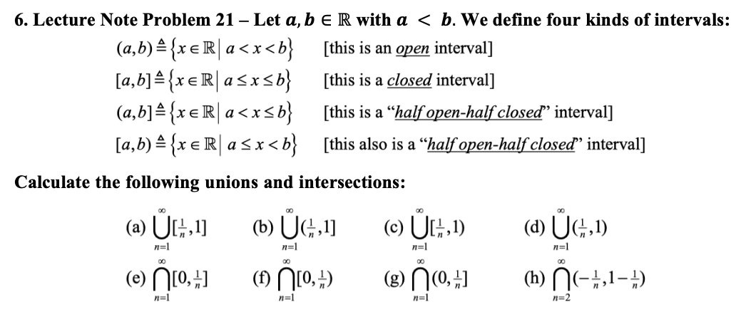 6. Lecture Note Problem 21 - Let a, b e R