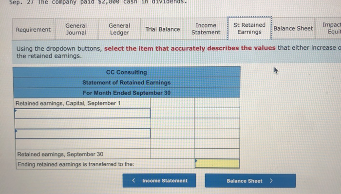 services to a client and collected $6,300 cash. Sep. 15 The company
