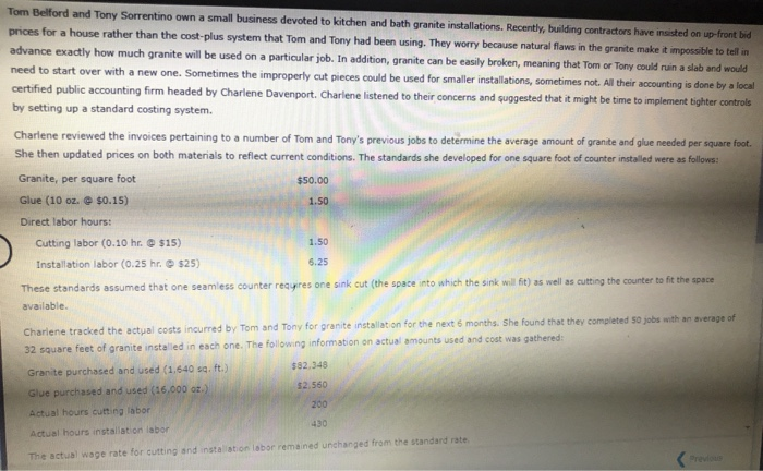 granite and for glue for the past 6 months. Granite Materials price