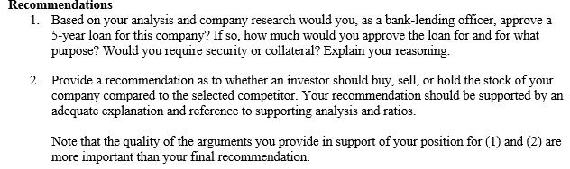 recent year and include them in an Appendix to this report. [The