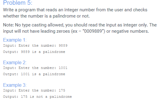 In Java, The outputs must match the examples. Please and thank you