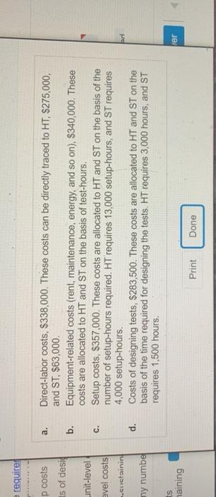 on materials and operates at capacity. Under its current simple costing system,