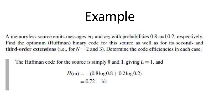  ! A memoryless source emits messages m1 and m2 with probabilities