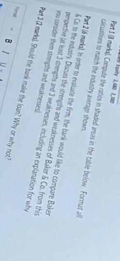 to evaluate the firm as a potential debtor, the bank would like