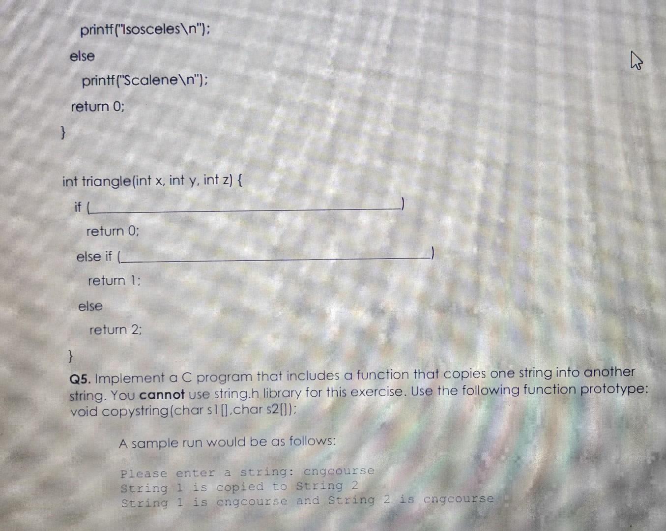 put. b. char si [20]="End of semester": char s2[20]="2019-2020_" char s3[20]="": char