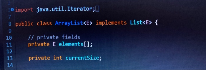 the interface are already implemented. Need help with the last one in
