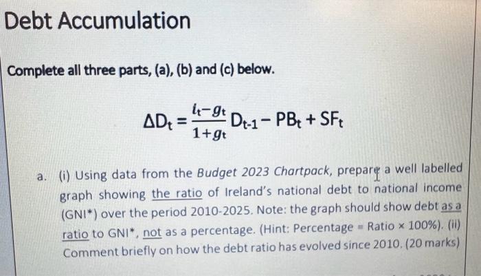 part a please Complete all three parts, (a), (b) and (c) below.