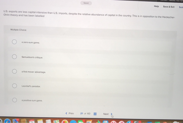  FSU Fal Saved Help Save& Exit Sub US. exports are less