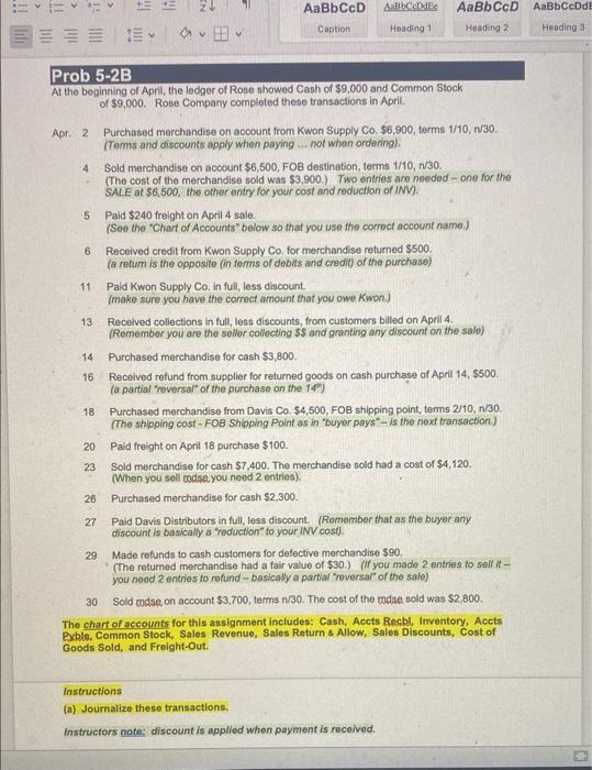 AaBb CcD Heading 2 AaBbCeDdE Headings Cuption Exercise 5.2 Information related to