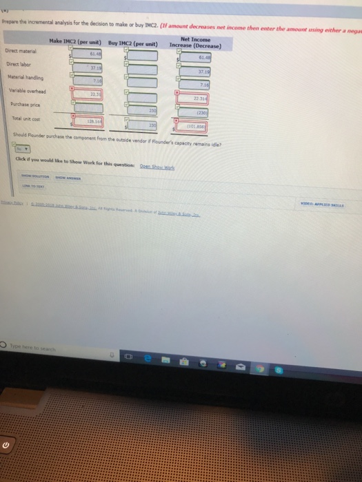  I need help finding Variable overhead and Total unit Prepare the