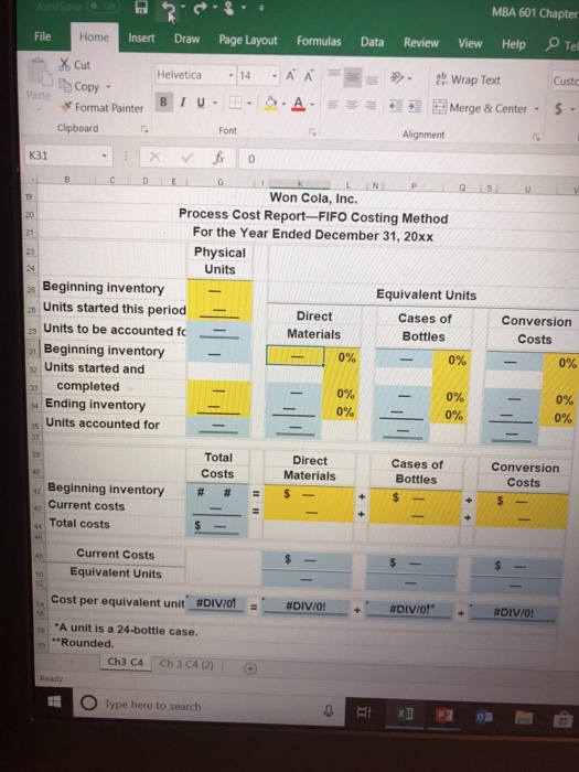 method for the year ended December 31. 121 ents Units" Costs Work