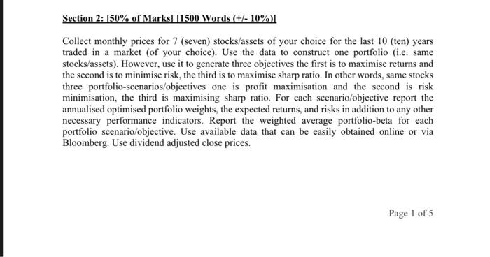 please kindly solve this question for me Section 2: (50% of Marks]
