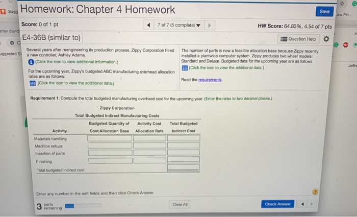 Law Fin... sugg Homework: Chapter 4 Homework Save Score: 0 of