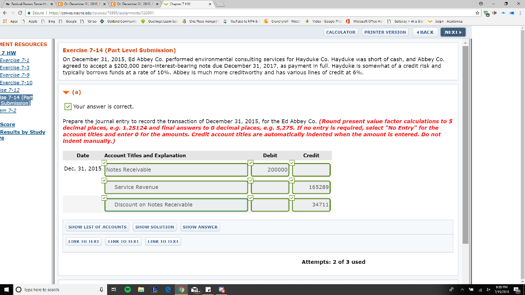  ? > C i Seoure l https://cmeas.wayne.edu.courses/76995/as CALCULATOR PRINTER VERSION BACK
