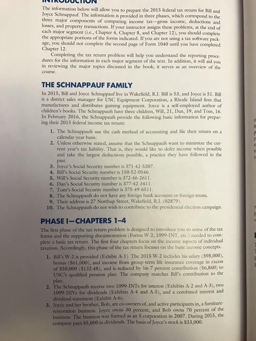  The information below will allow you to prepare the 2015 federal