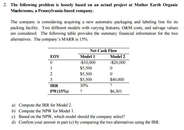 Please show all steps and formulas used in excel. For part