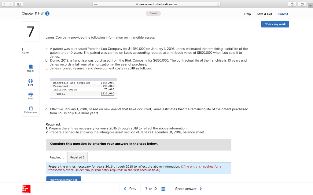 > ID on.com Chapter 11 HW 6 Saved Hel lp Save