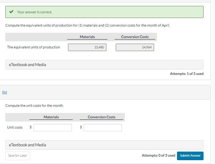 of Ivanhoe Company has the following cost and production data for the