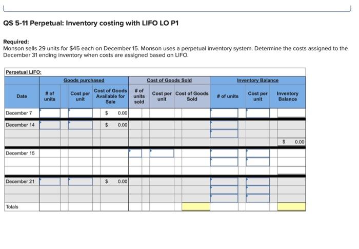 Trey Monson starts a merchandising business on December 1 and enters into