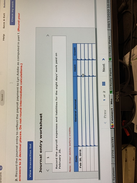Problem Business Solutions LO P2, P3, C2 Following are some transactions and