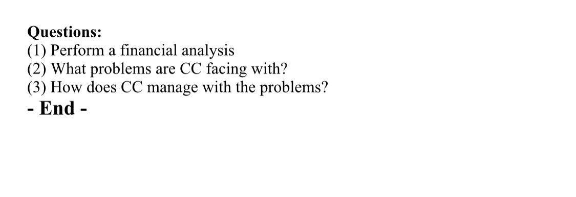 partnership of CC Company ("CC") in 2001 distributing disinfection supplies. The business