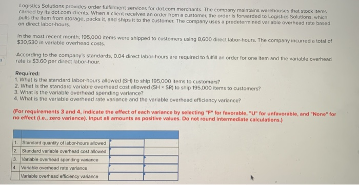  Logistics Solutions provides order fulfillment services for dot.com merchants. The company
