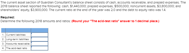  Please Show All Work Involved! Thank You! The current asset section