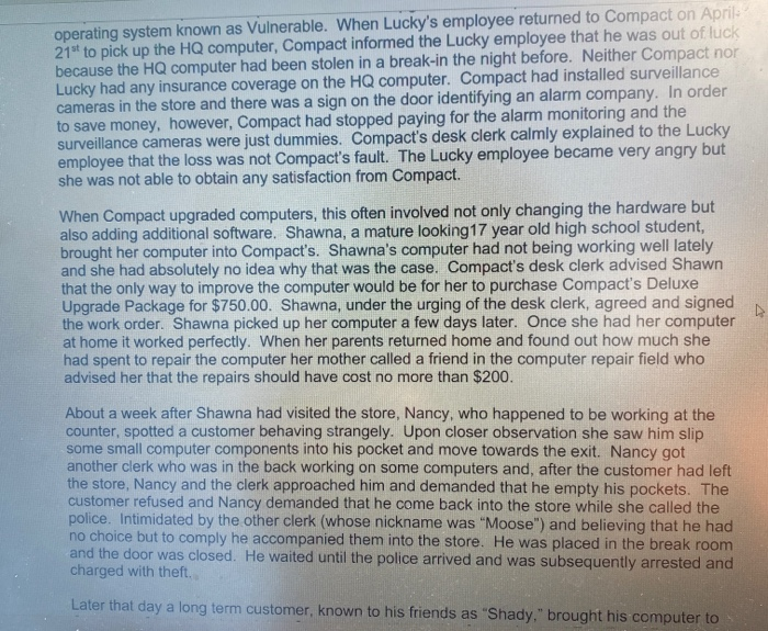 the plaintiff and who would be the defendant? What would be the