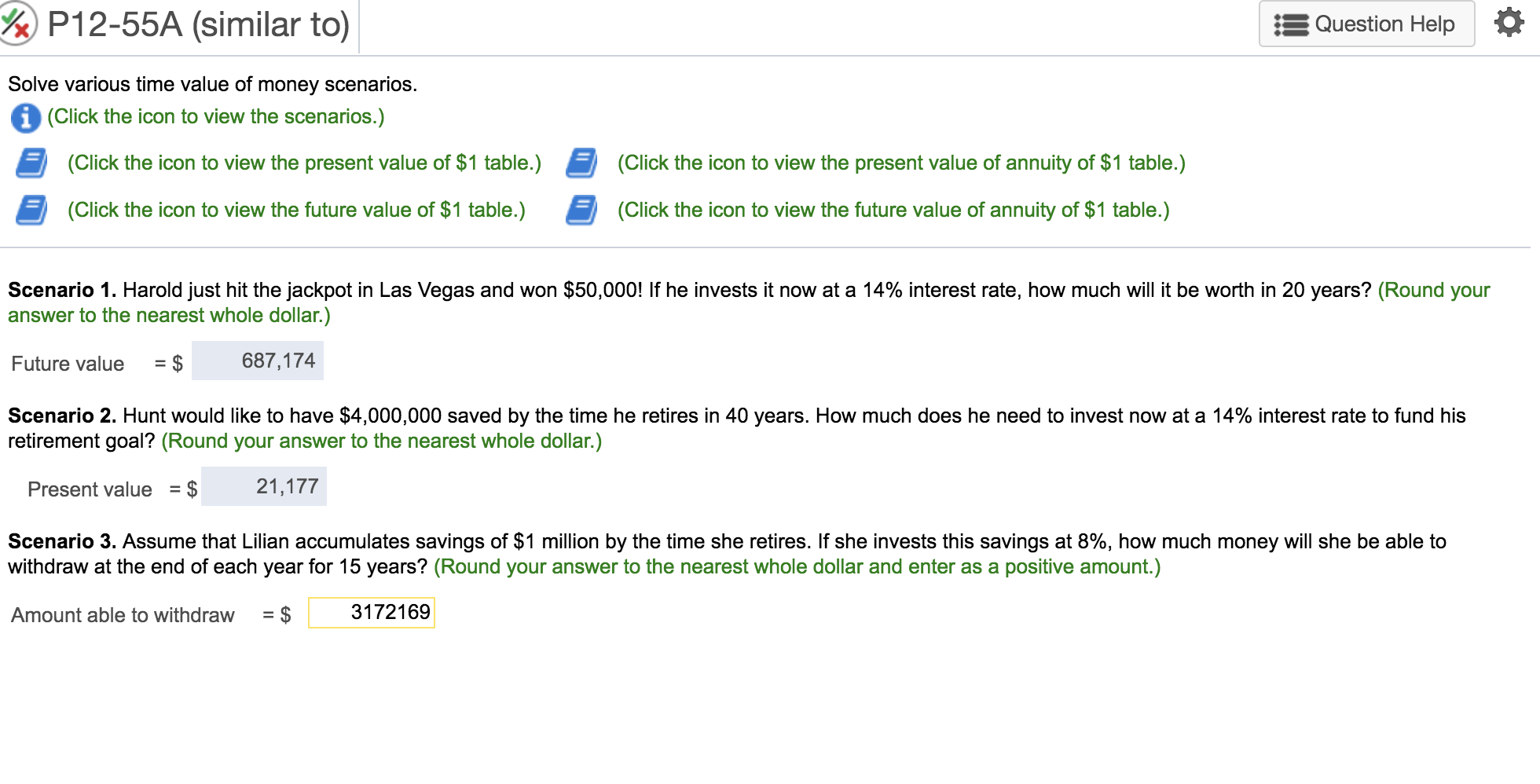 answer scenario 3 pls & explain how you got your answer/ show