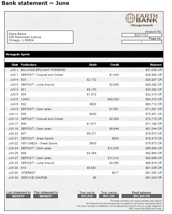 June 30, 2017. To do this, you will need to use: statement,