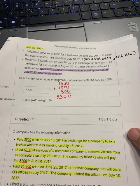 few revenues are not accounted for? and the same thing with the