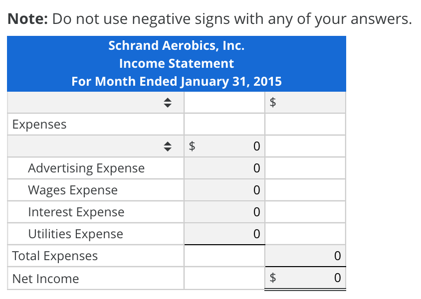 specializes in offering aerobics classes. On January 1, 2015, its beginning account