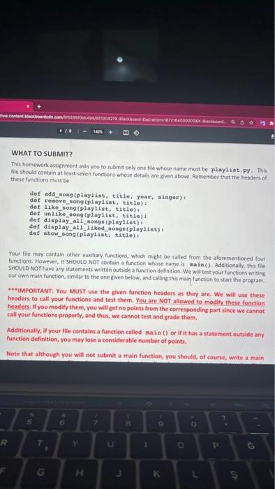 A SONG This function adds a song to the playlist. The song