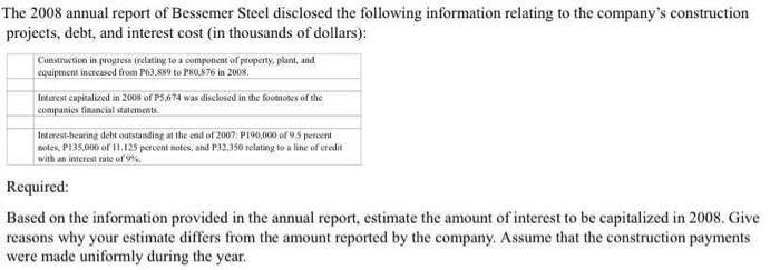 a cost of P12,000,000. The weighted average accumulated expenditures for 2008 were