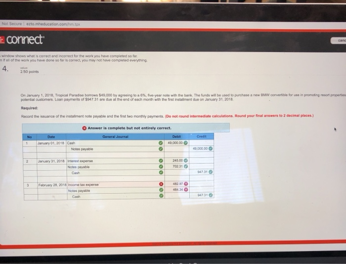 I couldnt get income tax payable and notes payable Secure ezto mheduca