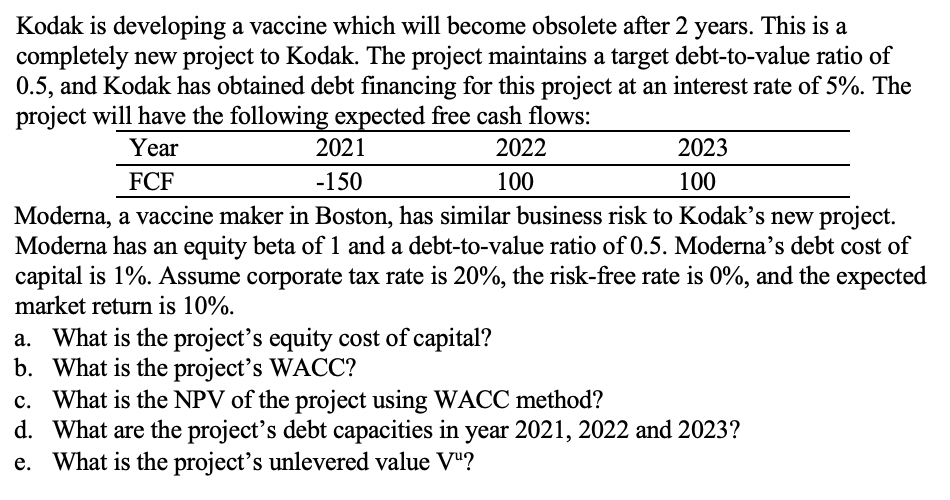 Kodak is developing a vaccine which will become obsolete after 2