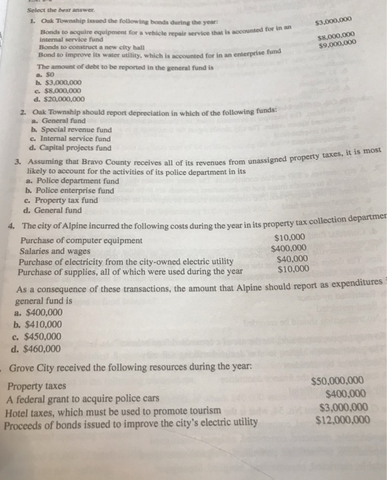  why are the answer 1.a 2. c 4. d 5. c