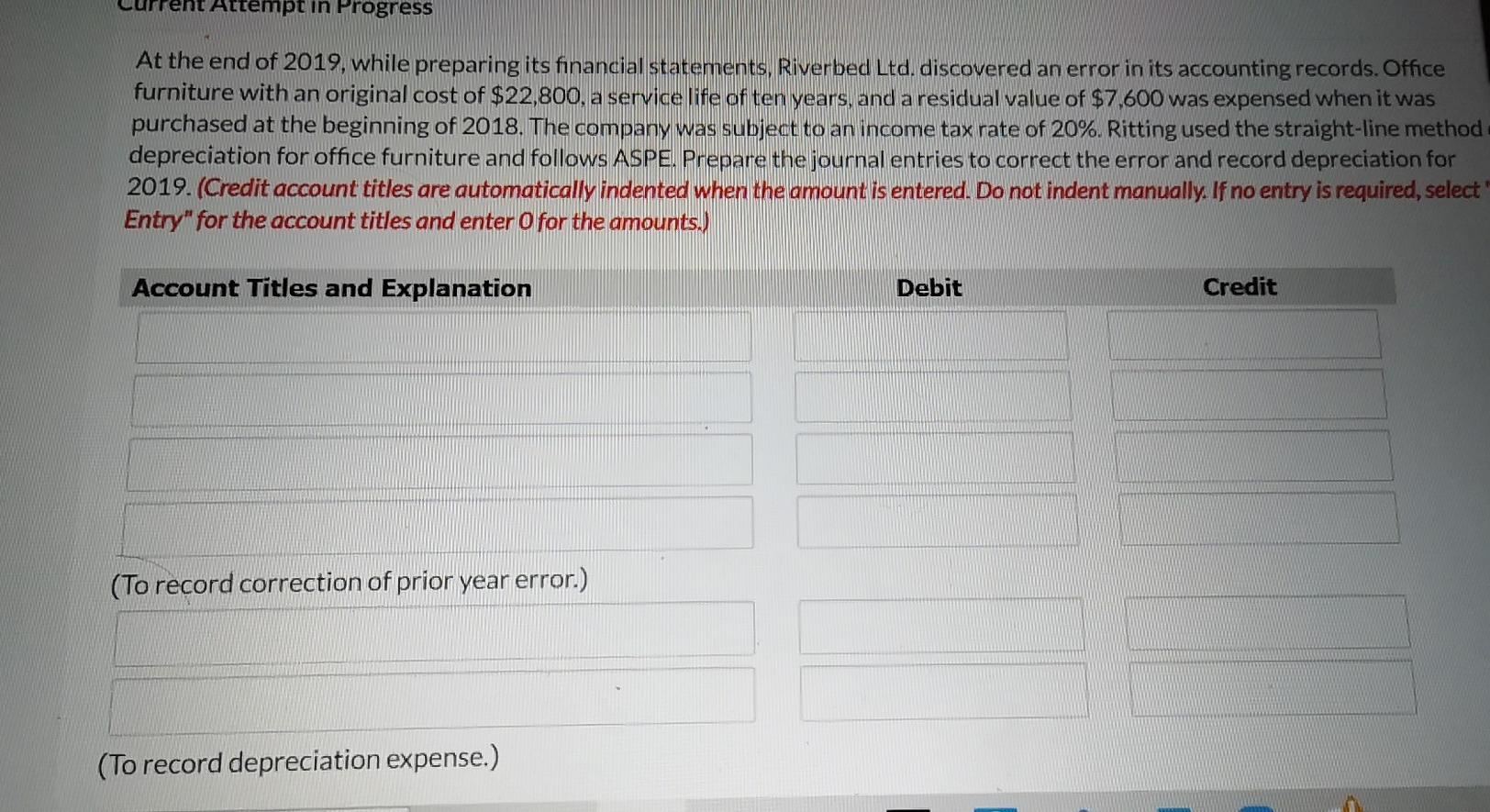 Attempt in Progress At the end of 2019, while preparing its