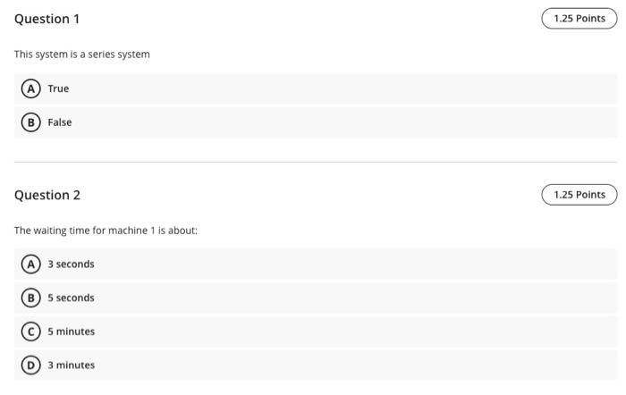 series. Parts arrive according to expo(5) minutes. First part arrives at time